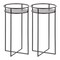 mDesign Metal Modern Indoor/Outdoor Plant Stand for Flowers and Greenery